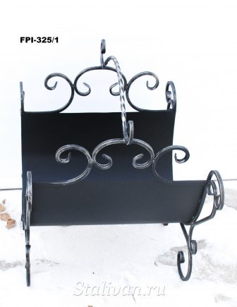 Ажурная кованая дровница FPI-325 - фото 1