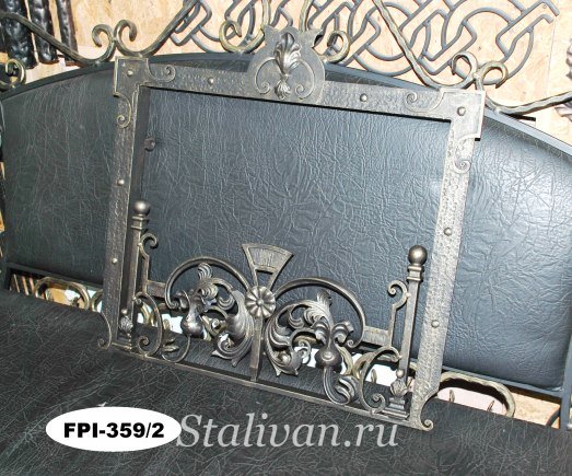 Кованая каминная решетка FPI-359 - фото 4