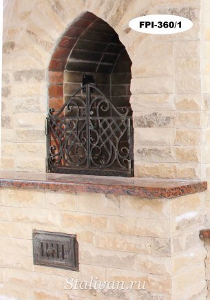 Решетка для камина с ковкой FPI-360 - фото 2