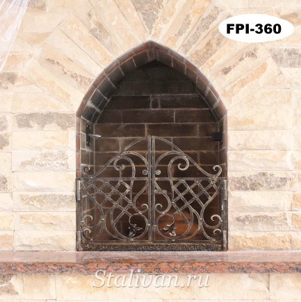 Решетка для камина с ковкой FPI-360 - фото 1