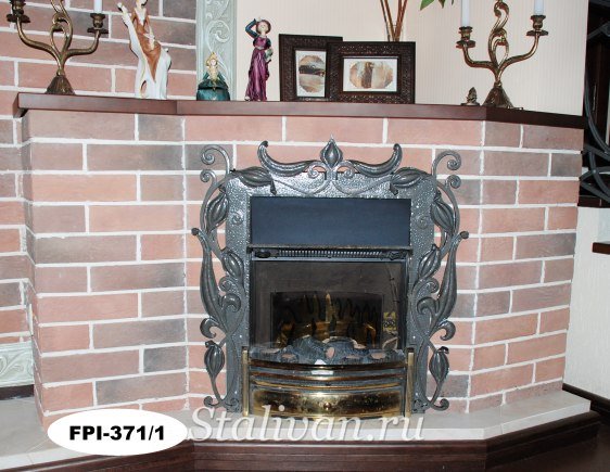 Решетка для камина с элементами ковки FPI-371 - фото 2