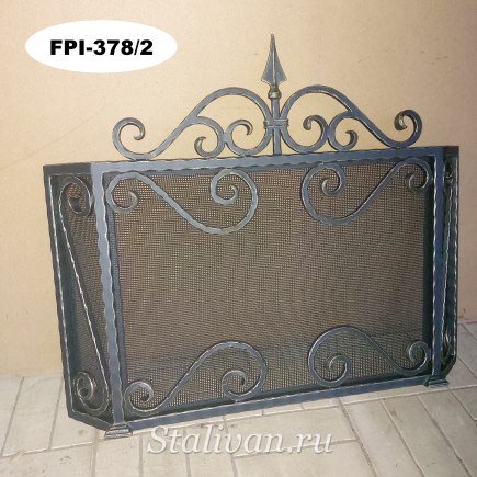 Решетка для камина с ковкой FPI-378 - фото 2