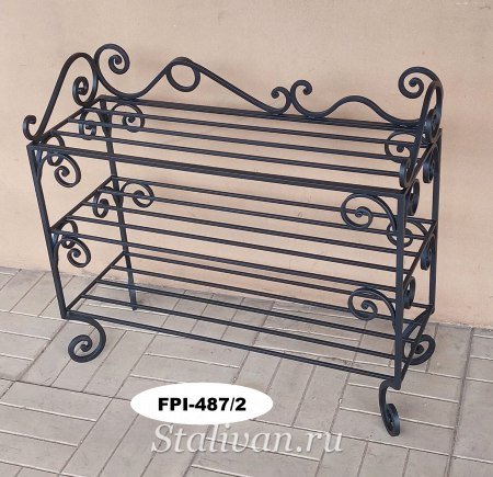 Обувница с художественной ковкой FPI-487 - фото 2