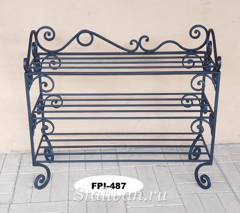 Обувница с художественной ковкой FPI-487 - фото 3