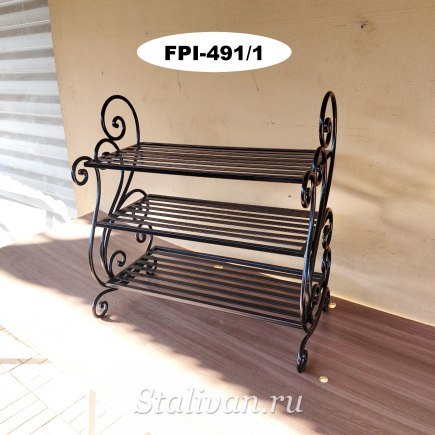 Обувница с художественной ковкой FPI-491 - фото 2