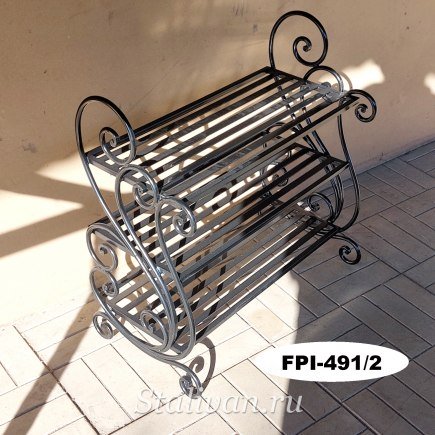 Обувница с художественной ковкой FPI-491 - фото 3