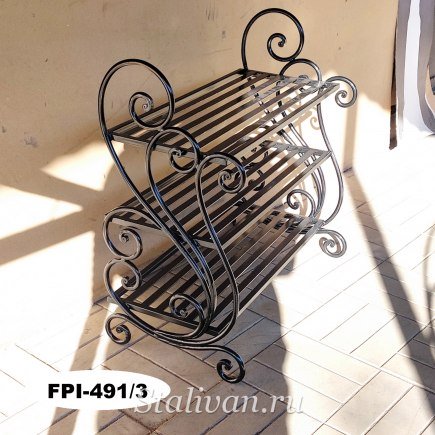 Обувница с художественной ковкой FPI-491 - фото 4