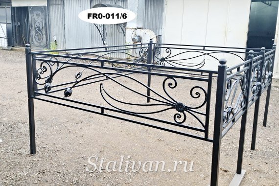 Ритуальная ограда с ковкой FRO-011 - фото 5