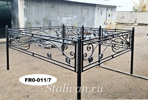 Ритуальная ограда с ковкой FRO-011 - фото 7