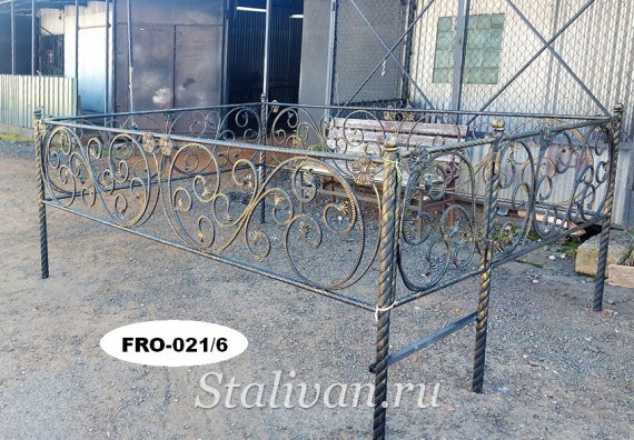 Ограда кованая для могилы FRO-021 - фото 4