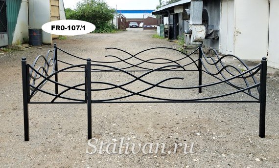 Ограда для могилы кованая FRO-107 - фото 1