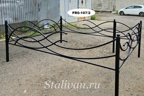 Ограда для могилы кованая FRO-107 - фото 2
