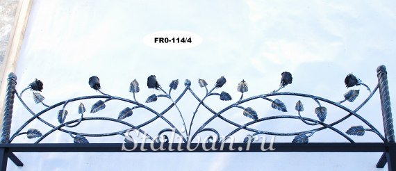 Ограда для могилы кованая FRO-114 - фото 6