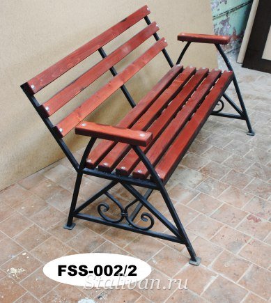 Кованая скамейка FSS-002 - фото 3