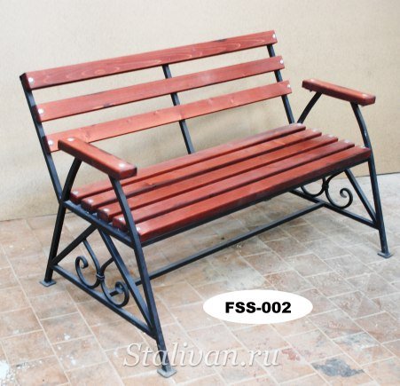 Кованая скамейка FSS-002 - фото 1