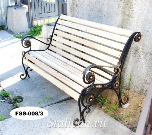 Кованая скамейка FSS-008 - фото 4