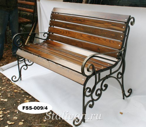 Кованая скамейка FSS-009 - фото 5
