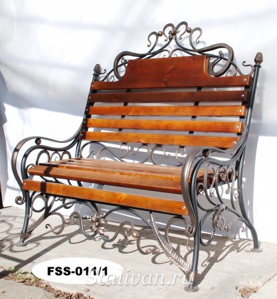 Кованая скамейка FSS-011 - фото 3