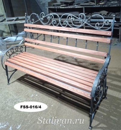 Кованая скамейка FSS-016 - фото 5