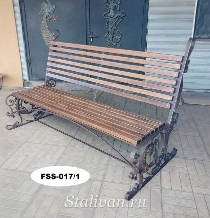 Кованая скамейка FSS-017 - фото 2