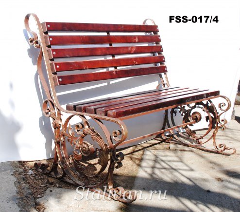 Кованая скамейка FSS-017 - фото 5