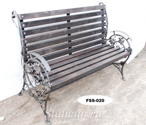 Кованая скамейка FSS-020 - фото 1