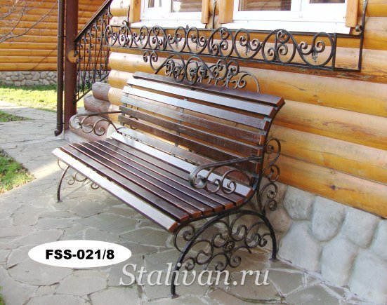 Кованая скамейка FSS-021 - фото 9