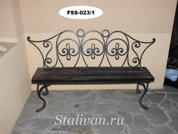 Кованая скамейка FSS-023 - фото 3