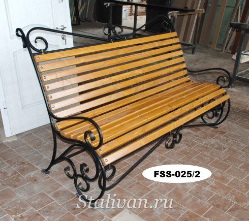 Кованая скамейка FSS-025 - фото 2