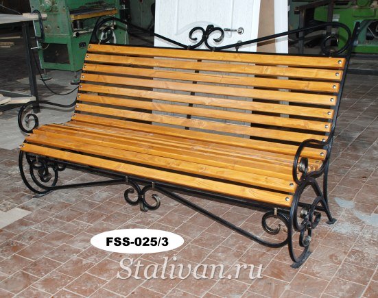 Кованая скамейка FSS-025 - фото 3