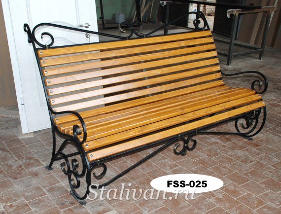 Кованая скамейка FSS-025 - фото 4