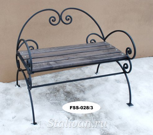Кованая скамейка FSS-028 - фото 4