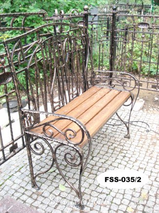 Кованая скамейка FSS-035 - фото 3