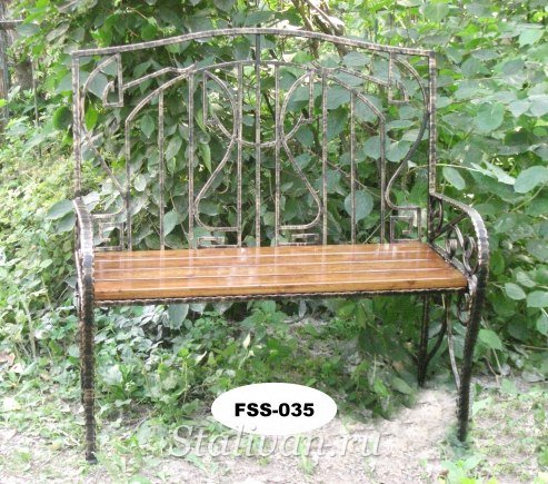 Кованая скамейка FSS-035 - фото 1