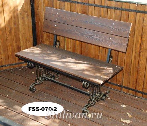 Kованая скамейка FSS-070 - фото 2