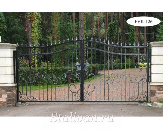 Ворота с художественной ковкой FVK-126 - фото 4