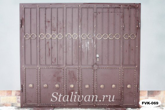 Ворота с художественной ковкой FVK-069 - фото 2