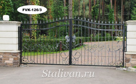Ворота с художественной ковкой FVK-126 - фото 3