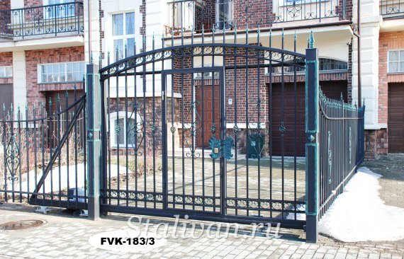 Ворота с художественной ковкой FVK-183 - фото 3