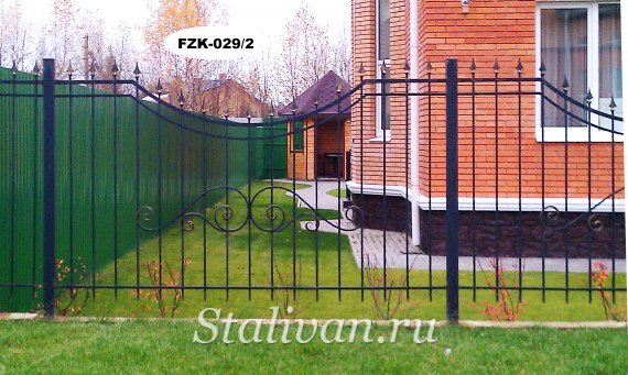 Забор с художественной ковкой FZK-029 - фото 2
