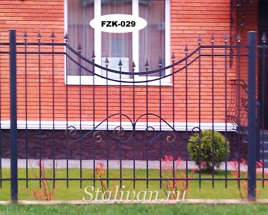 Забор с художественной ковкой FZK-029 - фото 1