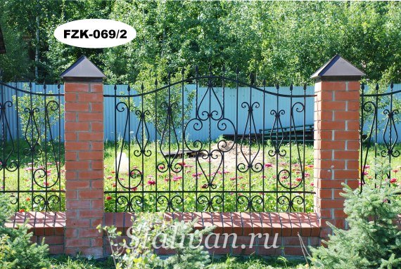Забор с художественной ковкой FZK-069 - фото 3