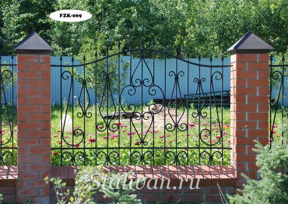Забор с художественной ковкой FZK-069 - фото 1