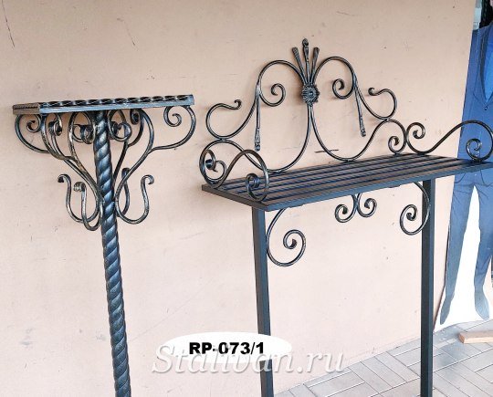 Комплект кованая скамейка и стол RP-073 - фото 1