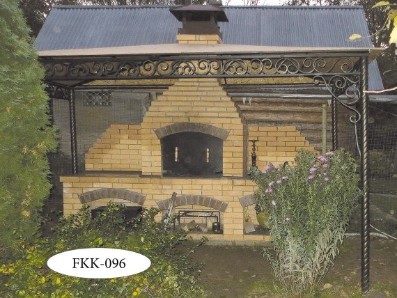 Двускатный кованый навес FKK-096 - фото 3