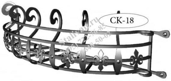 Цветочница с художественной ковкой CK-18 - фото 1
