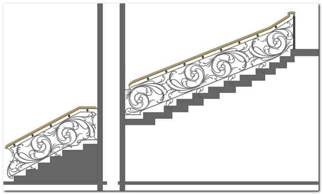 3D моделирование лестниц с элементами художественной ковки