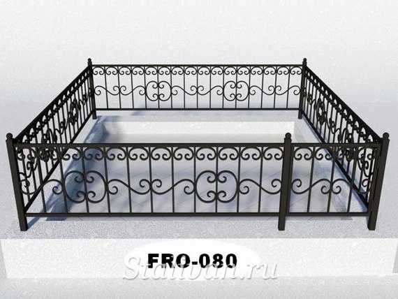 Кованая ограда для могил FRO-080 - фото 1